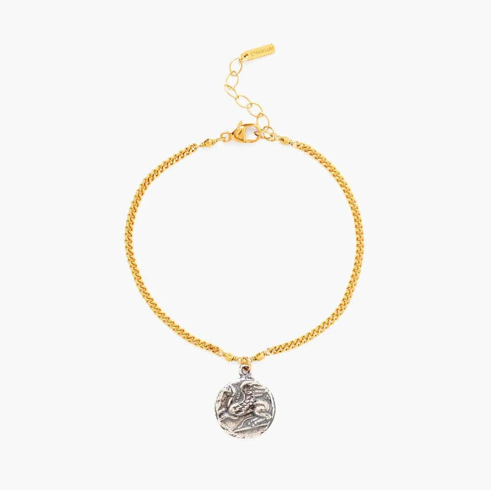 BRC-GPL Pegasus Charm Bracelet Gold Mix