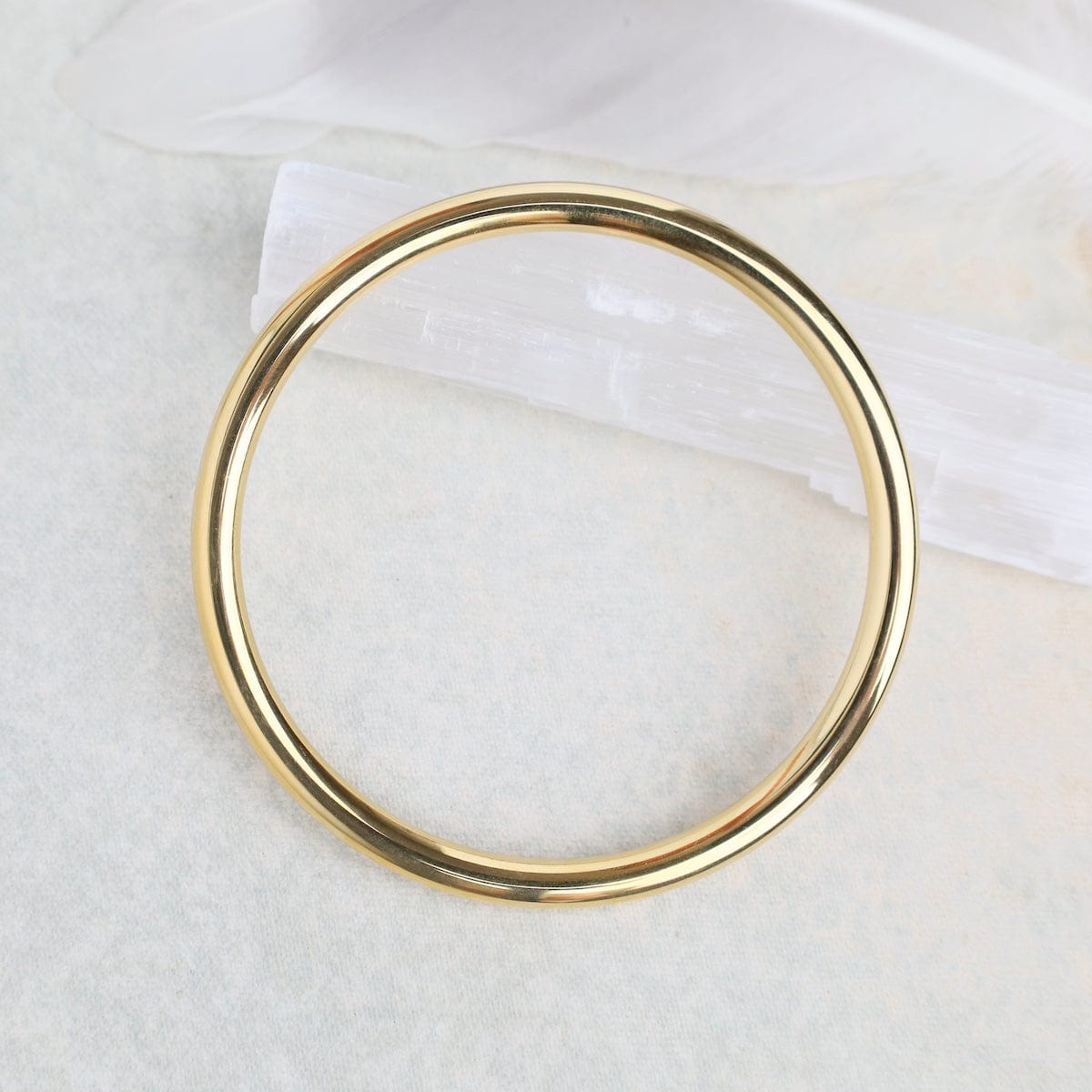 BRC-GPL PHOEBE // Maxi Bangle - 18k gold plated stainless