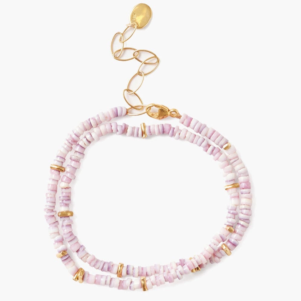 
                      
                        BRC-GPL Purple Mix & Gold Heishi Bracelet
                      
                    