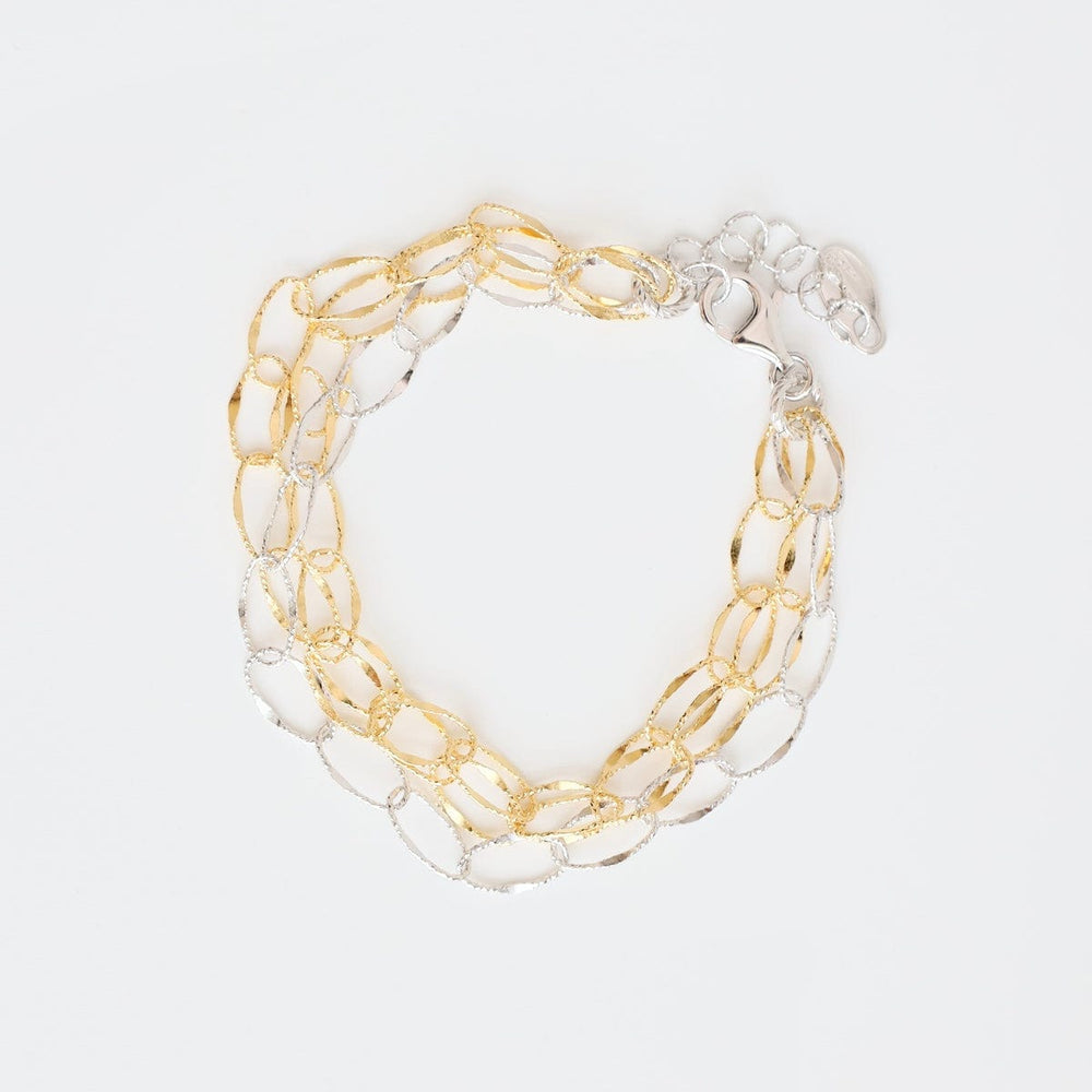 
                  
                    BRC-GPL Sterling Silver & Yellow Gold Plated Cara Bracelet
                  
                