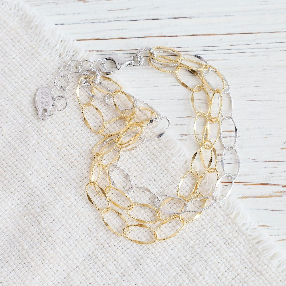 
                  
                    BRC-GPL Sterling Silver & Yellow Gold Plated Cara Bracelet
                  
                