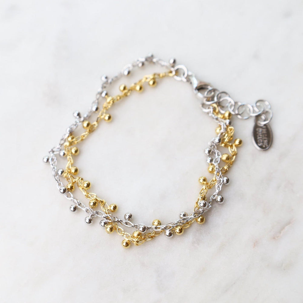 BRC-GPL Sterling Silver & Yellow Gold Plated Lokelani Bracelet