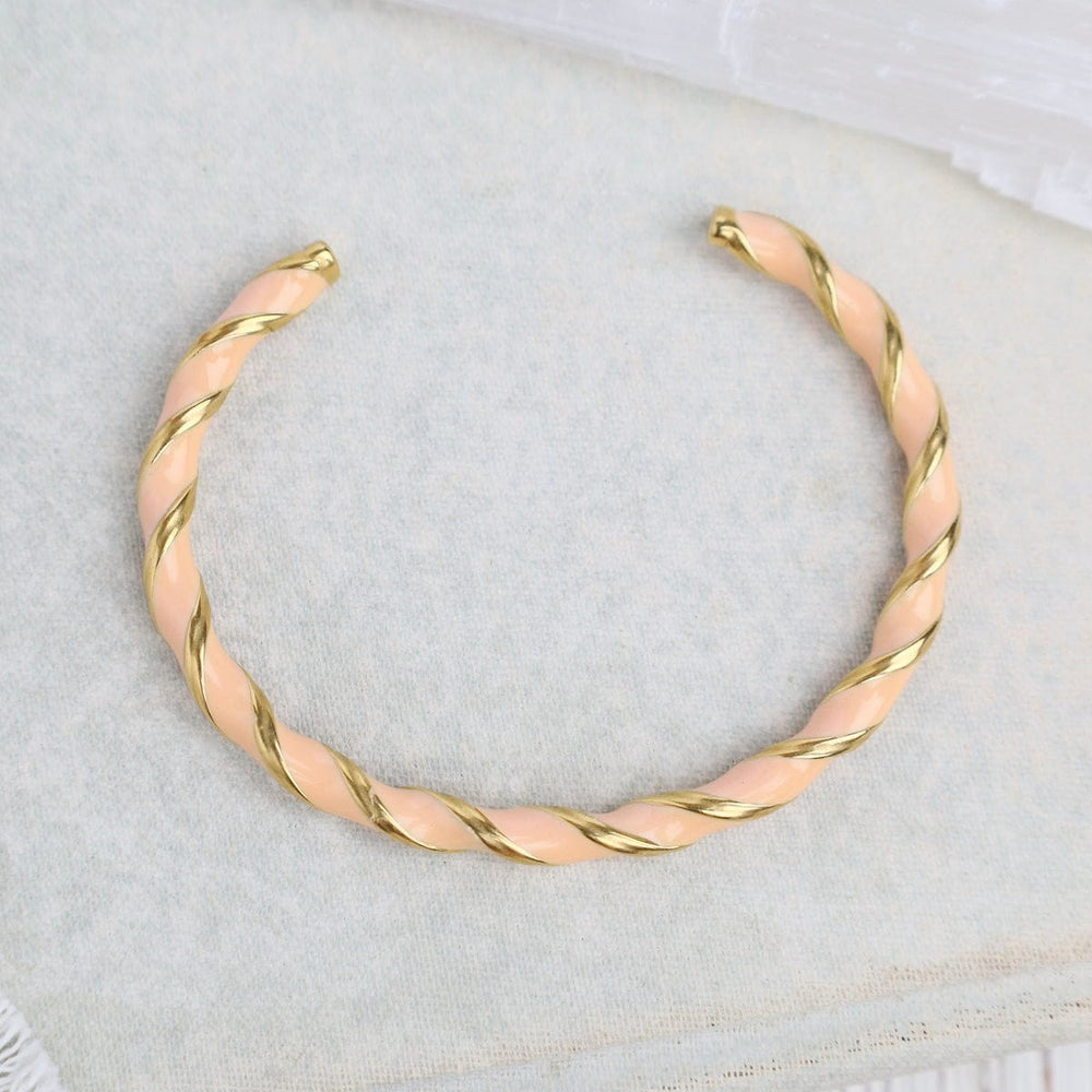 BRC-GPL TERRY ORANGE// Colorful rushes - 18k gold plated s