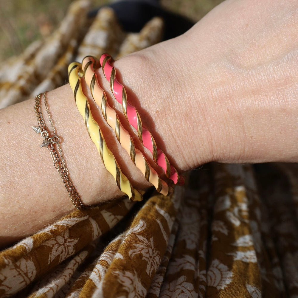 BRC-GPL TERRY ORANGE// Colorful rushes - 18k gold plated s