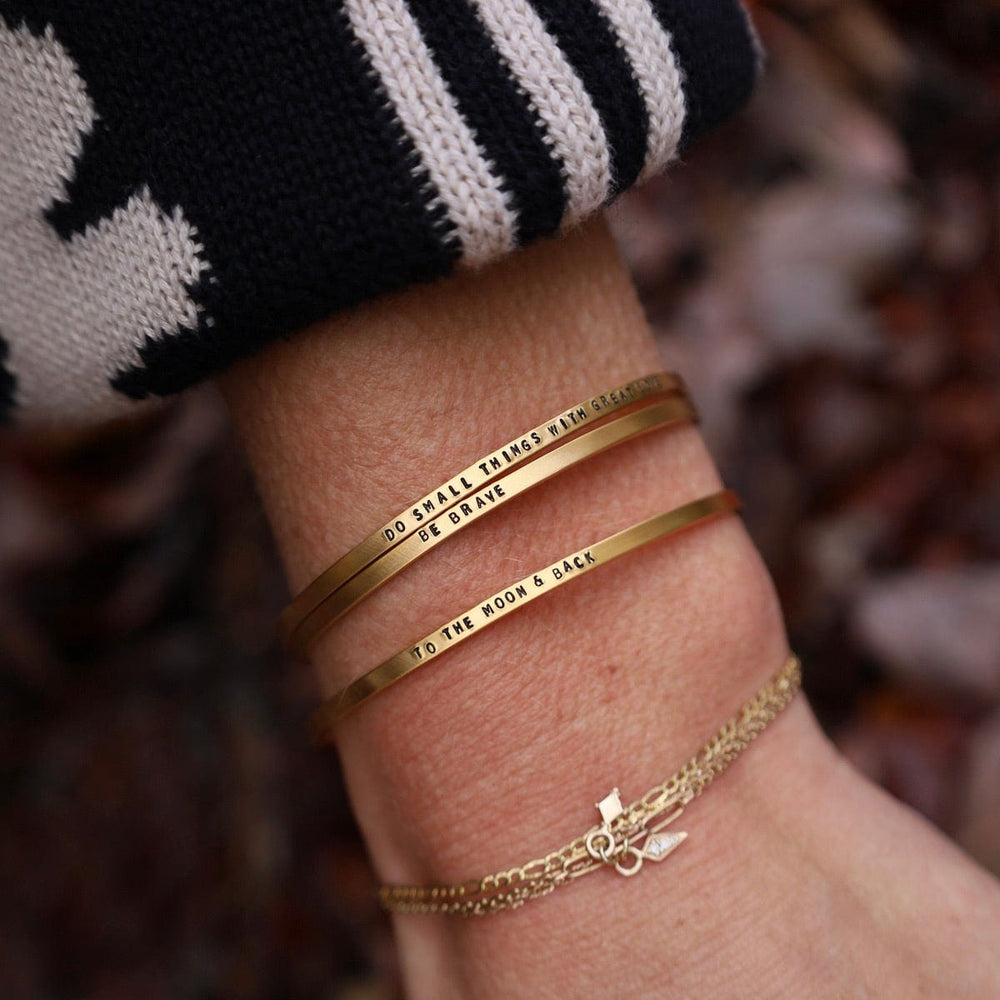 
                      
                        BRC-GPL To the Moon and Back Stamped Gold Plated Cuff Bracelet
                      
                    