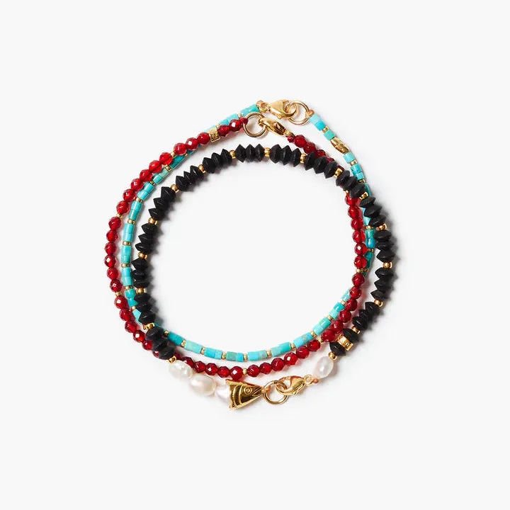 BRC-GPL Trio Friendship Bracelet Set Black