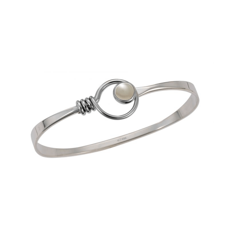 BRC Grand Saratoga Bracelet in Sterling Silver with Cultured Pearl