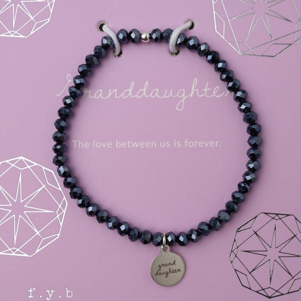 BRC Granddaughter - Stretchy Navy Crystal Bracelet