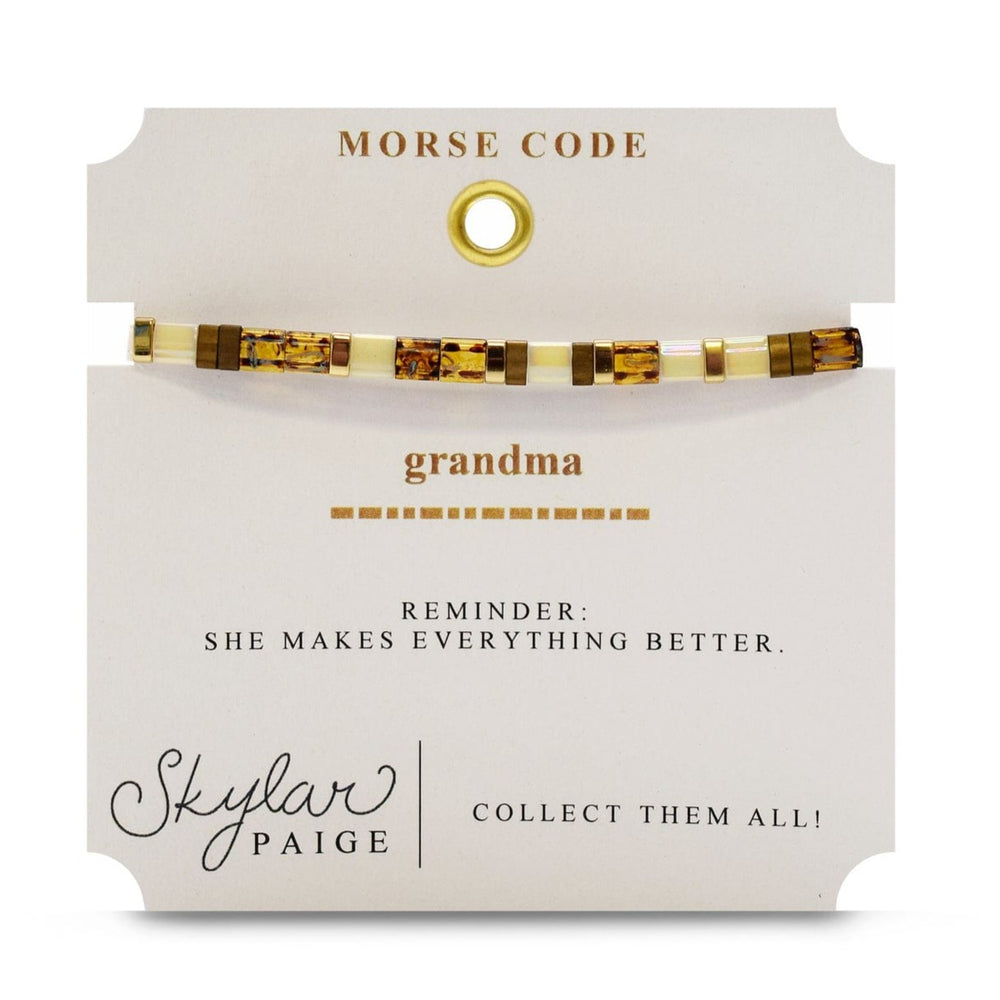 BRC Grandma - Morse Code Tila Beaded Bracelet