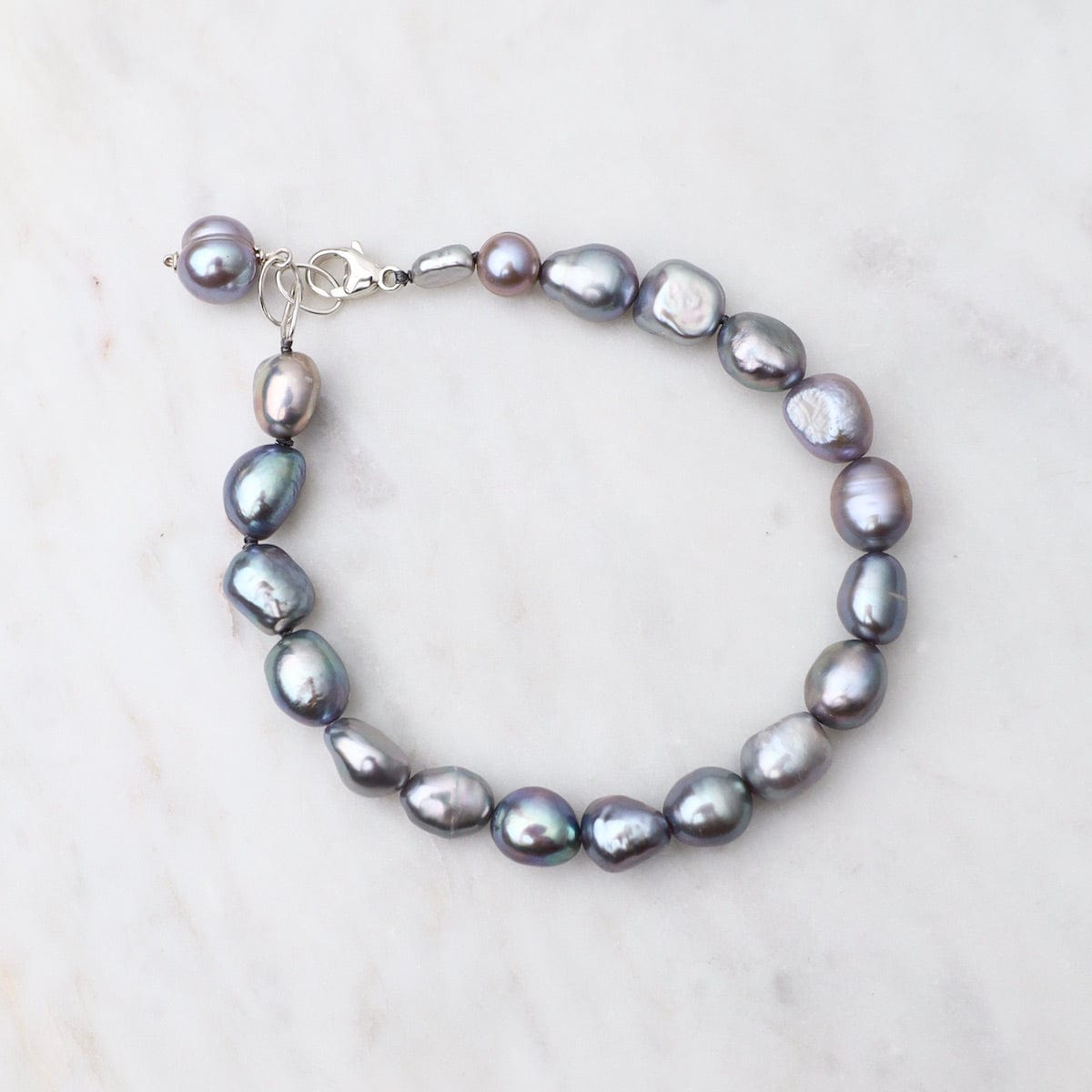 Grey pearl shop bracelet