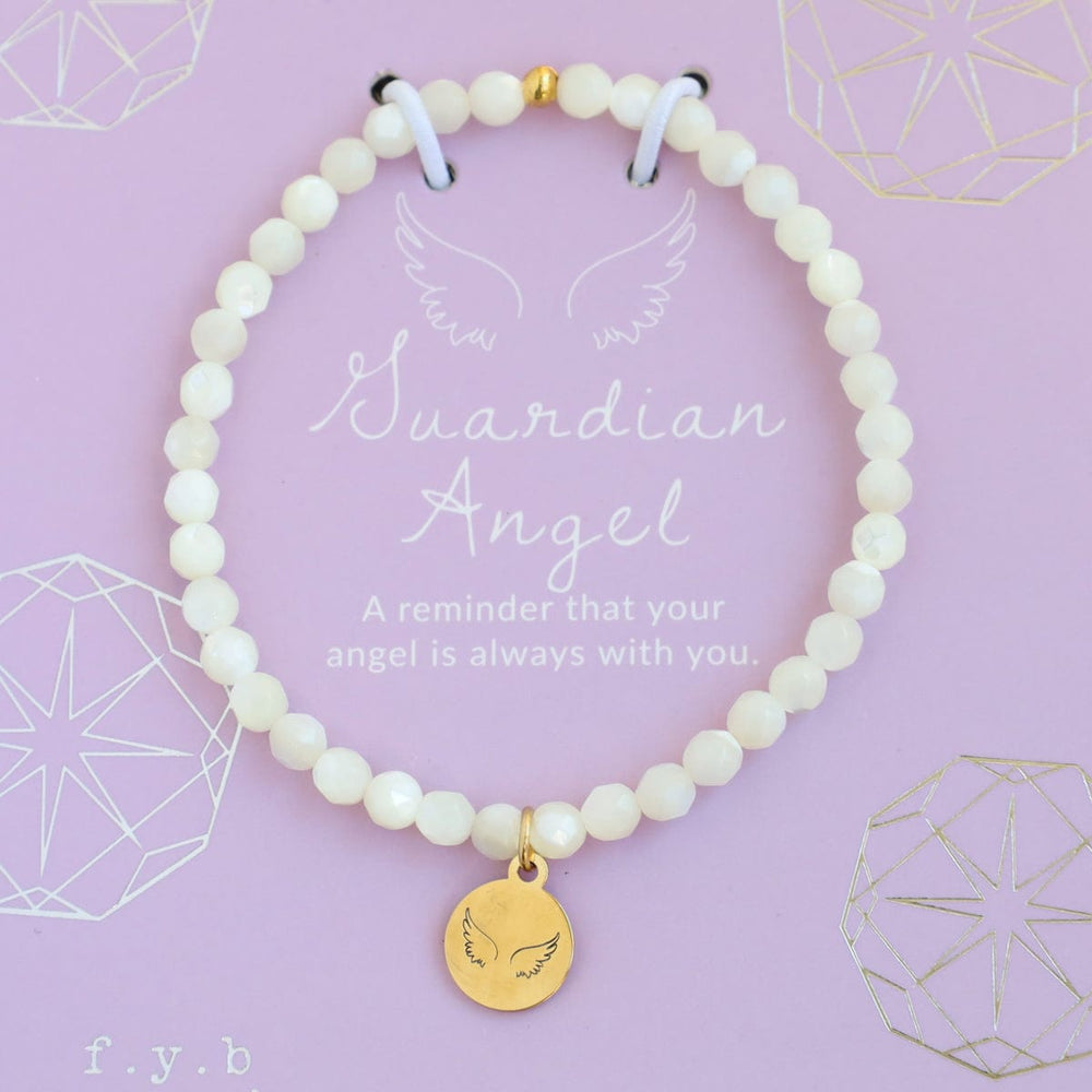 BRC Guardian Angel - Stretchy Mother of Pearl Bracelet