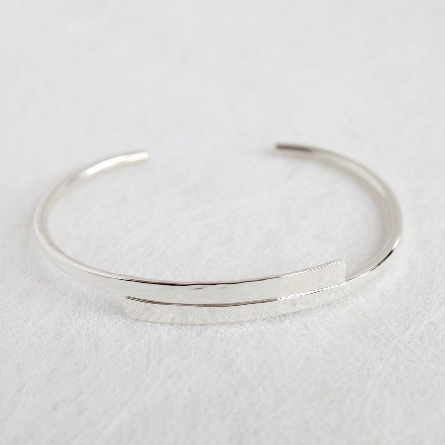 BRC Hammered Cuff With Overlap Center