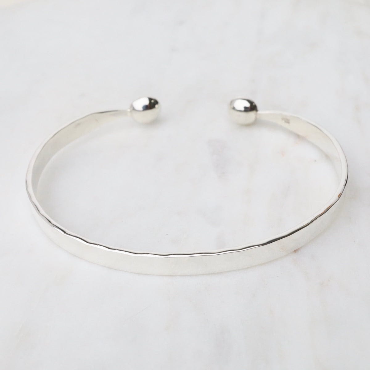 Personalised Wide Silver Hammered Cuff Bracelet By Studio on Stirling |  notonthehighstreet.com