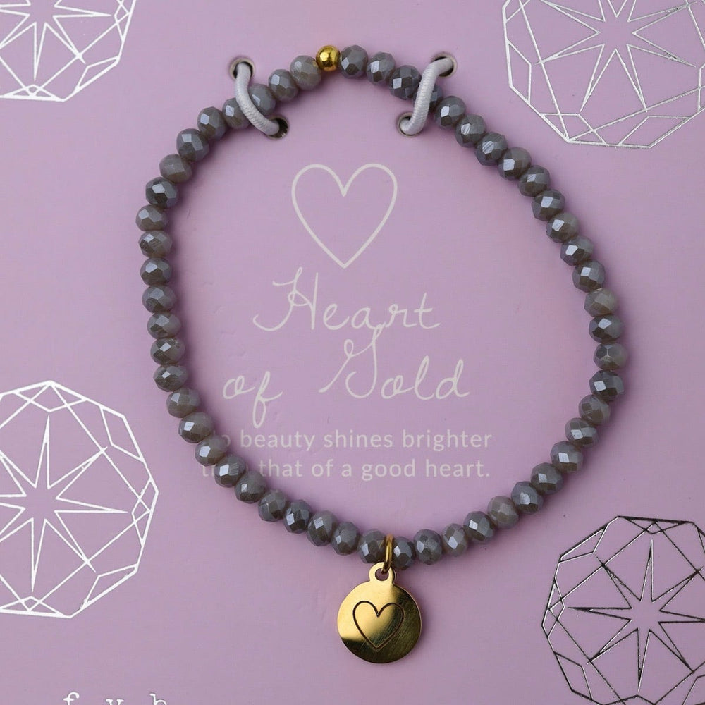 
                      
                        BRC Heart of Gold - Stretchy Grey Crystal Bracelet
                      
                    