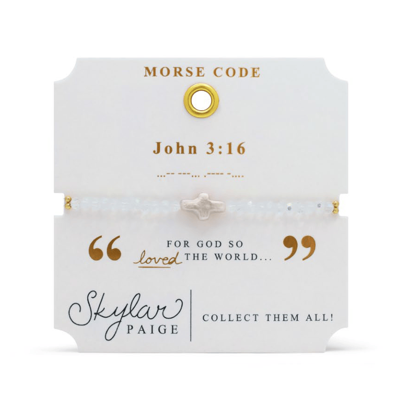 BRC Heavenly Words John 3:16 Morse Code Bracelet