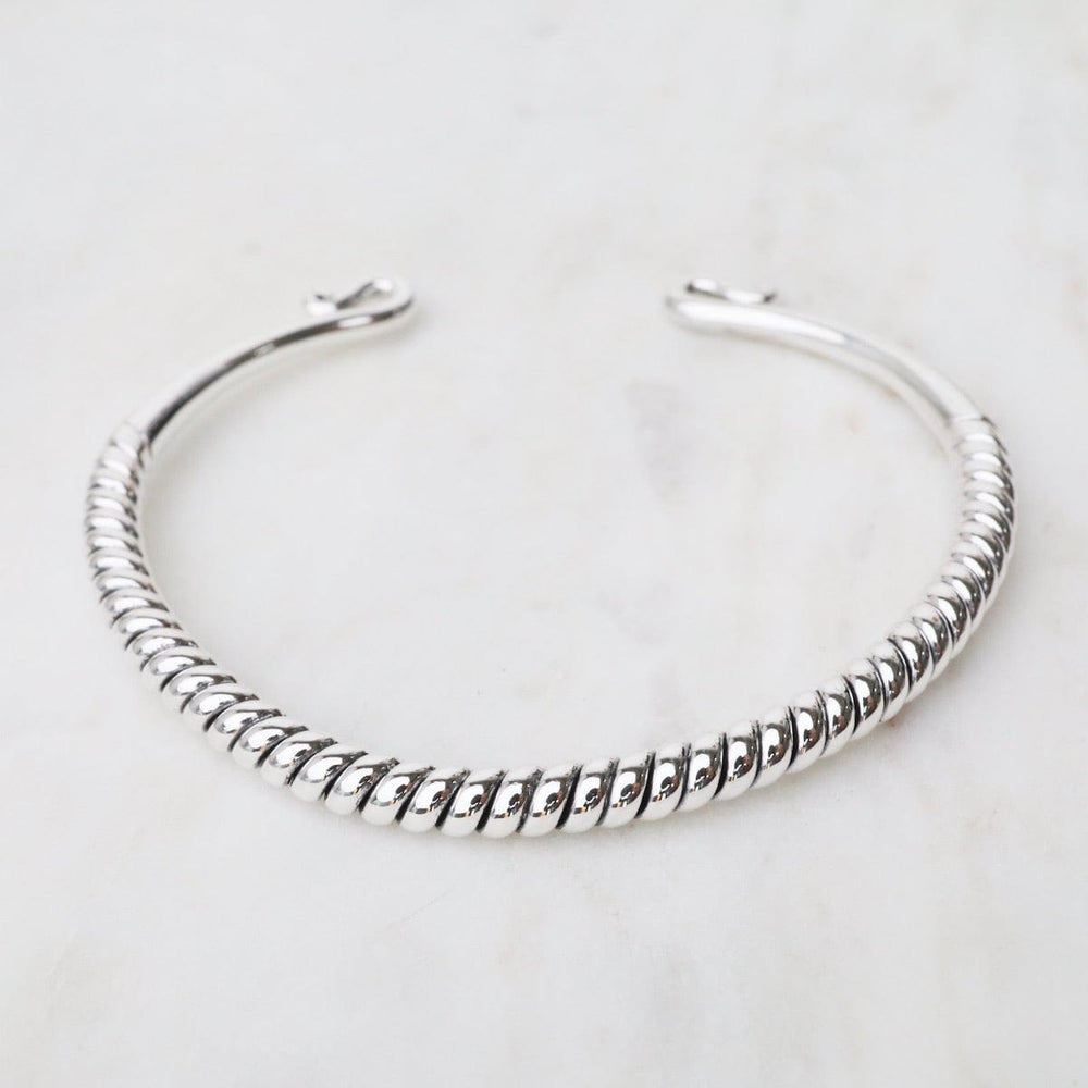 
                  
                    BRC Heavy Twisted Sterling Silver Cuff with Curled Ends
                  
                