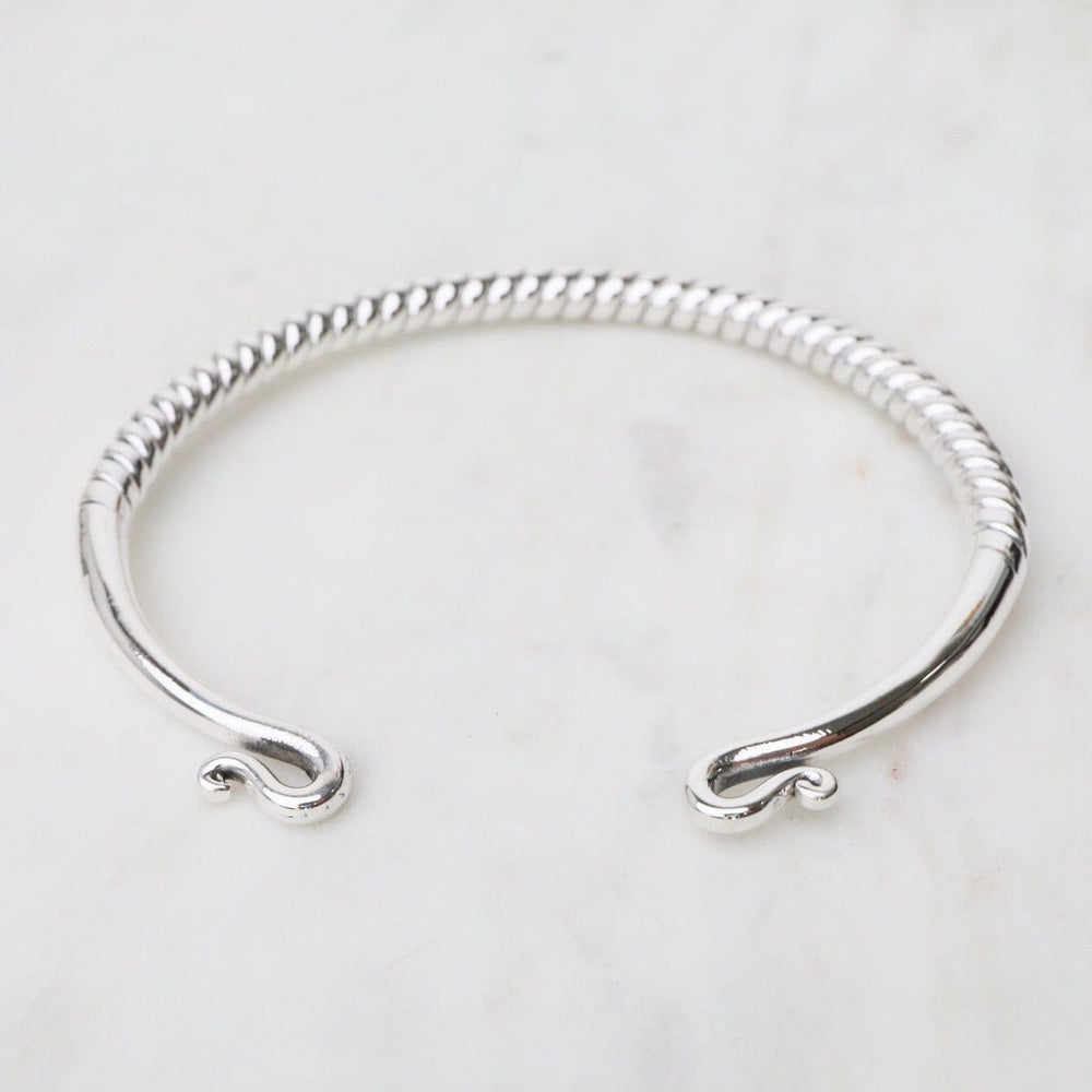 
                  
                    BRC Heavy Twisted Sterling Silver Cuff with Curled Ends
                  
                