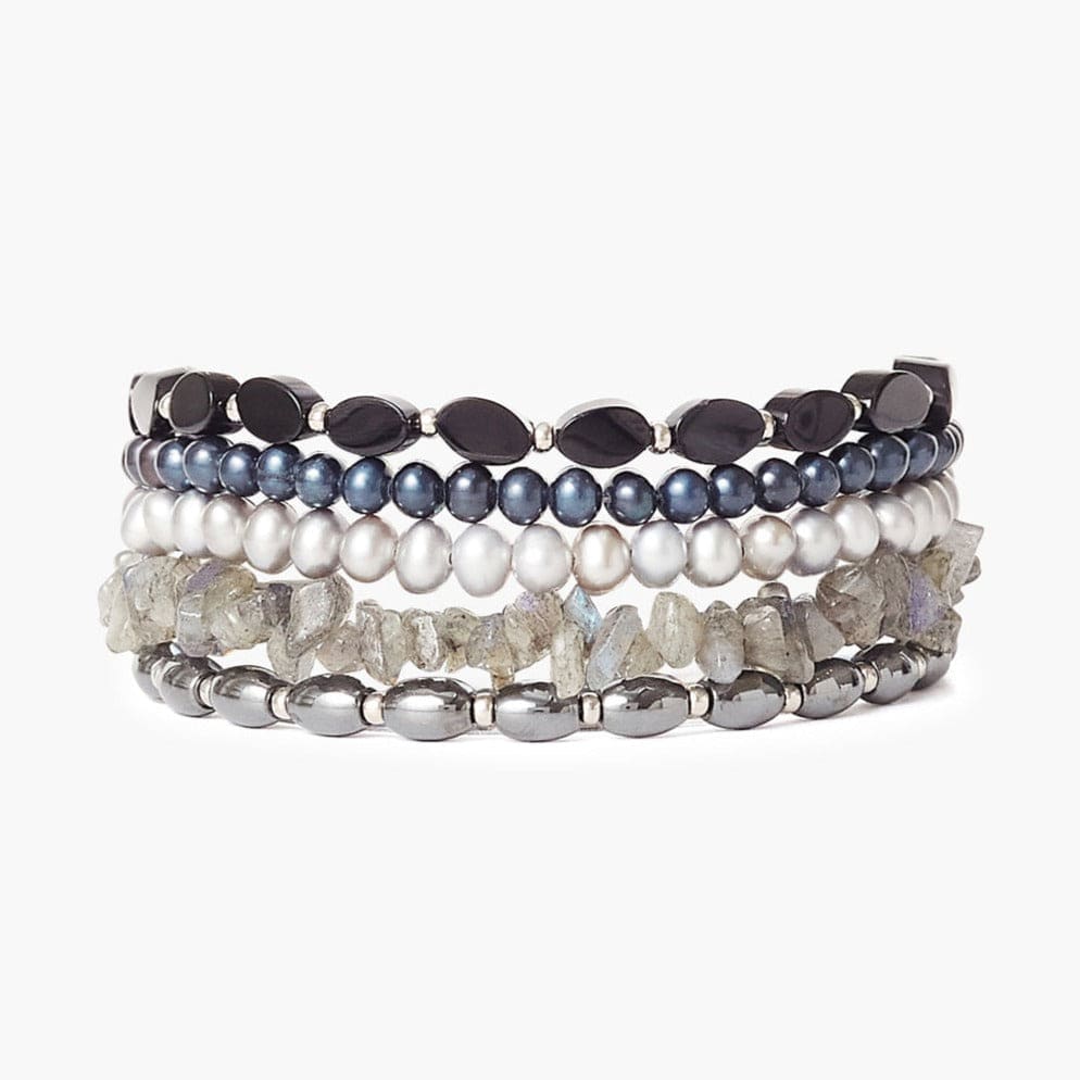 
                      
                        BRC Hematite Black Onyx Mix Naked Wrap Bracelet
                      
                    