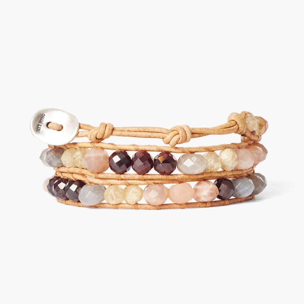 
                      
                        BRC Hematite Sunstone Mix Three Wrap Bracelet
                      
                    