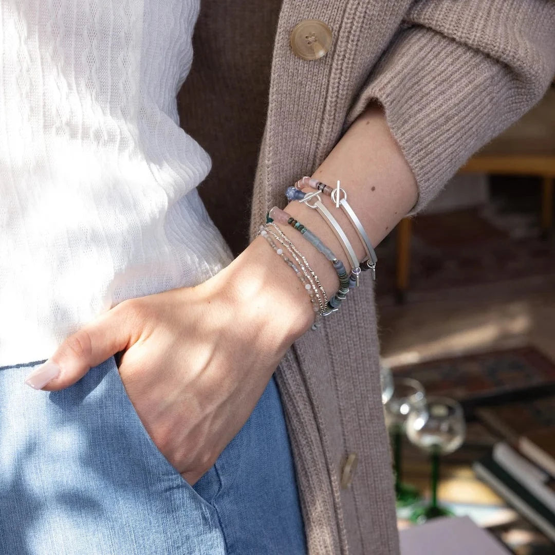 BRC Hidden Message Bracelet - Amazing/Labradorite/Silver