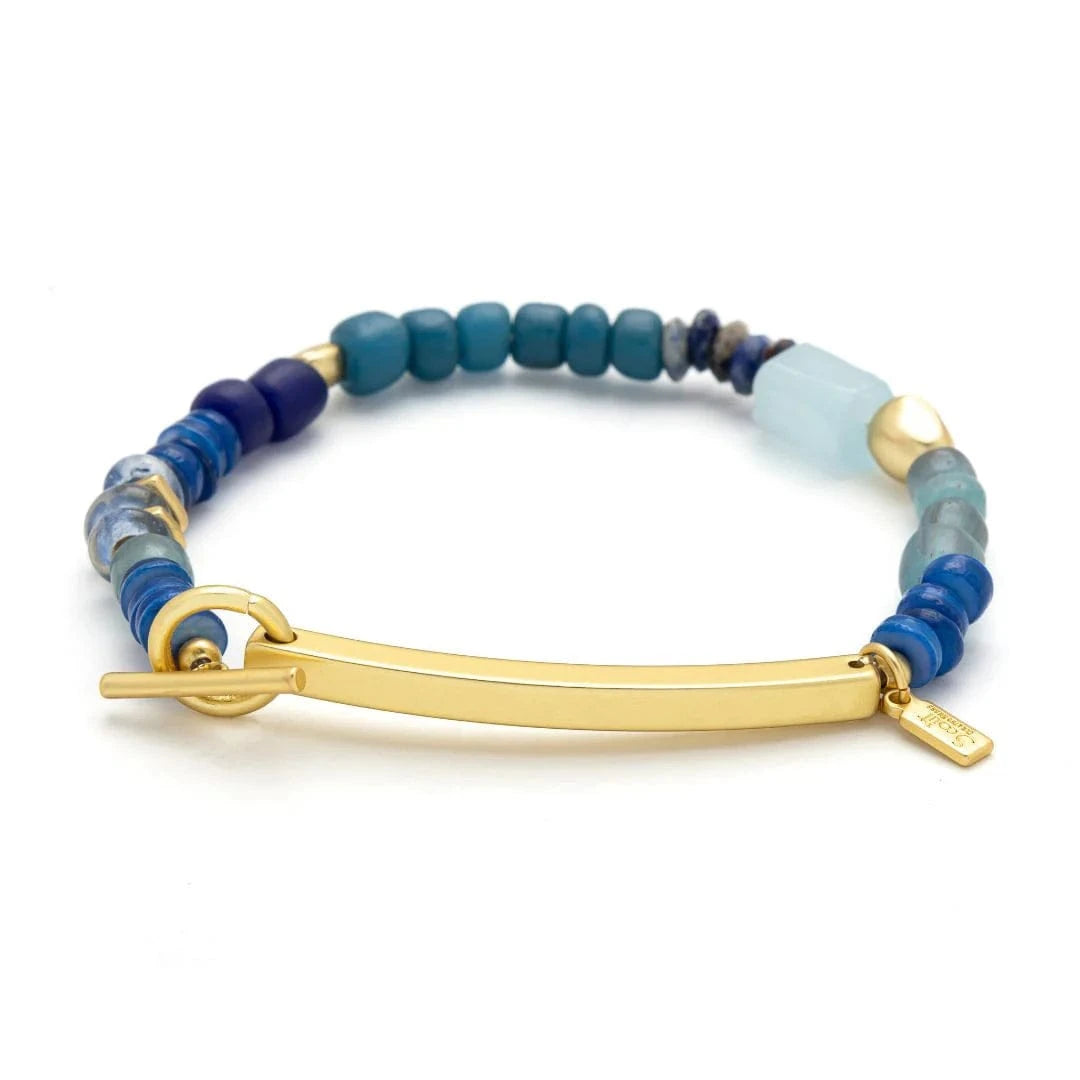 BRC Hidden Message Bracelet - F♥cking Awesome/Aquamarine/Gold