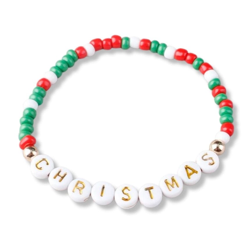 BRC Holiday Beaded Friendship Stretch Bracelets - Chri