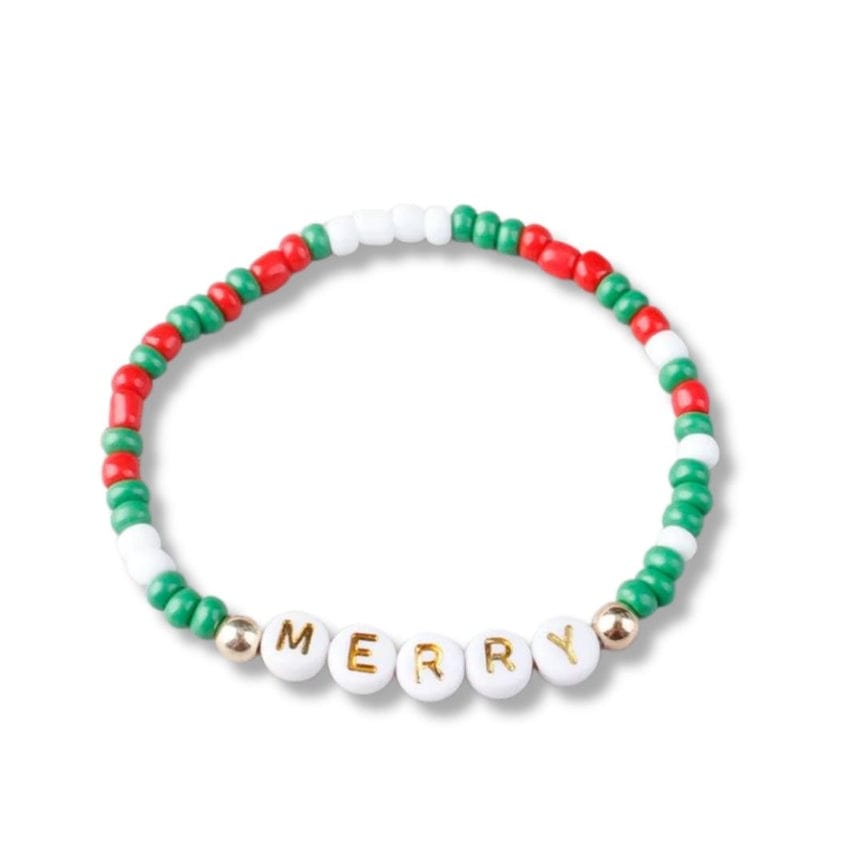 BRC Holiday Beaded Friendship Stretch Bracelets - Merr