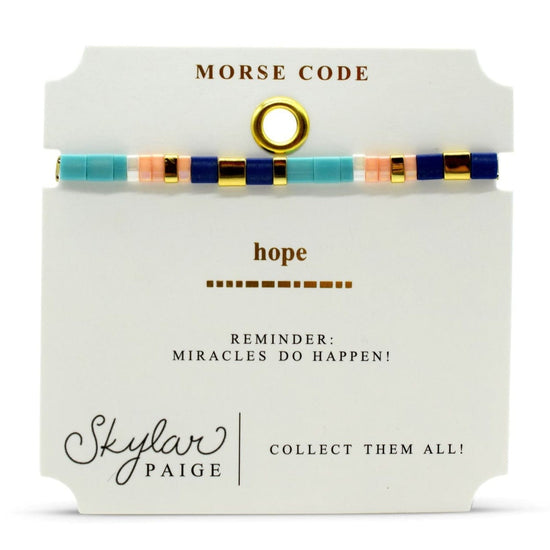 BRC Hope - Morse Code Tila Beaded Bracelet
