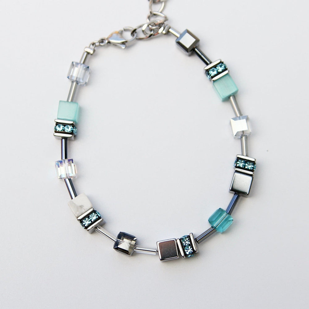 
                  
                    BRC Howlite Cat's Eye Geo Cube Bracelet
                  
                