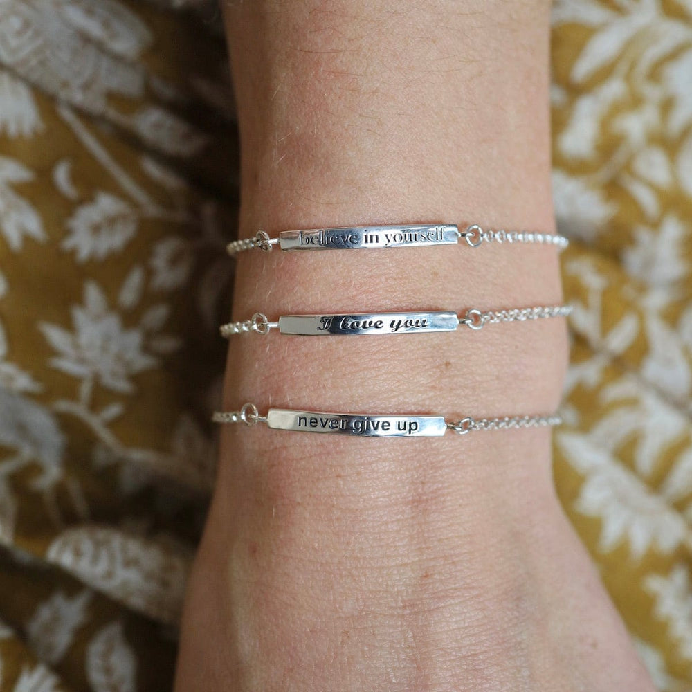 
                      
                        BRC "I Love You" Silver ID Bar Bracelet
                      
                    