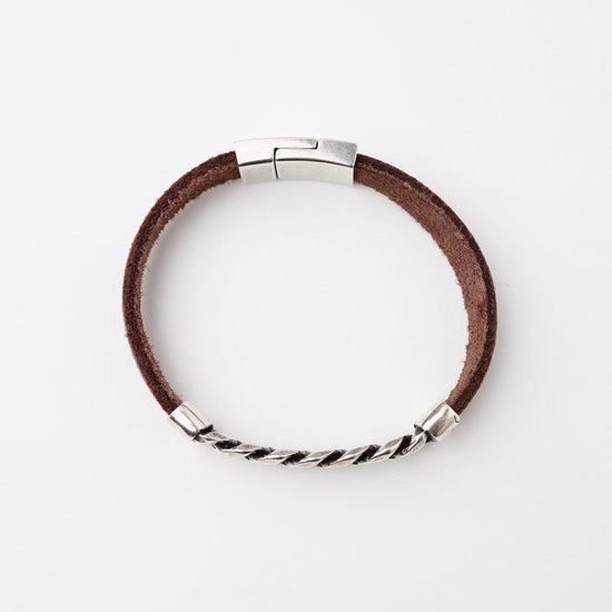BRC Indus Brown Leather Bracelet