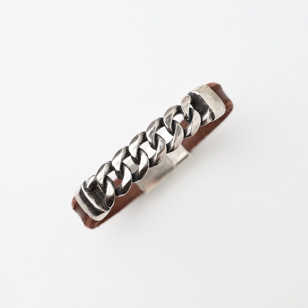 BRC Indus Brown Leather Bracelet