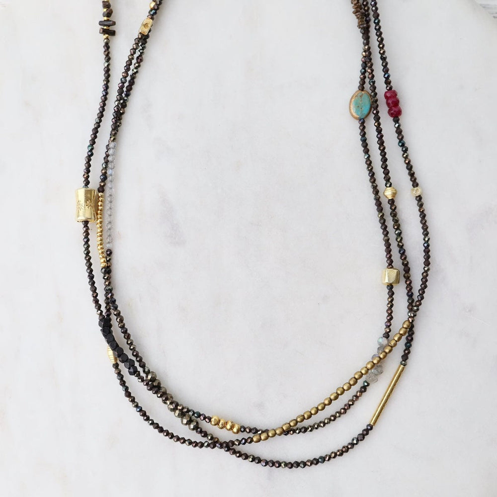 BRC Industrial Pyrite Wrap Bracelet & Necklace