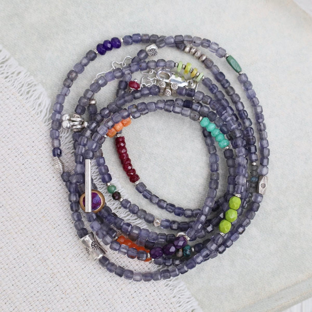 BRC Iolite Wrap Bracelet & Necklace