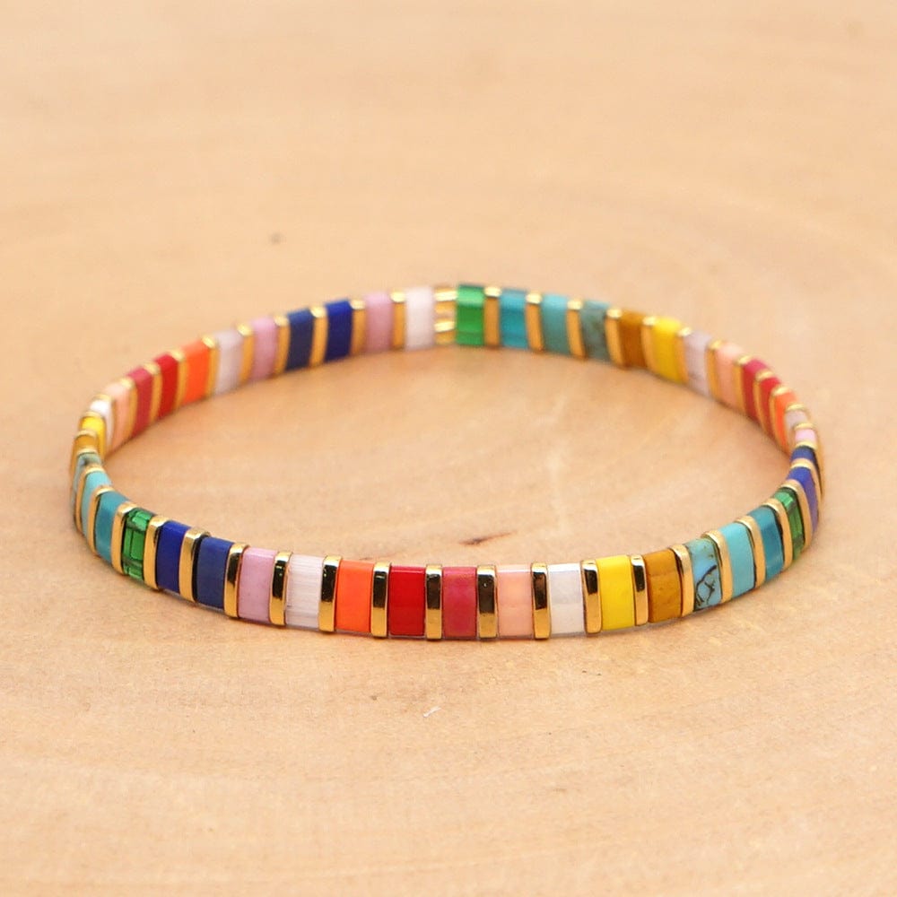 Japanese Miyuki Bead Stretch Bracelet - Multi Color – Dandelion