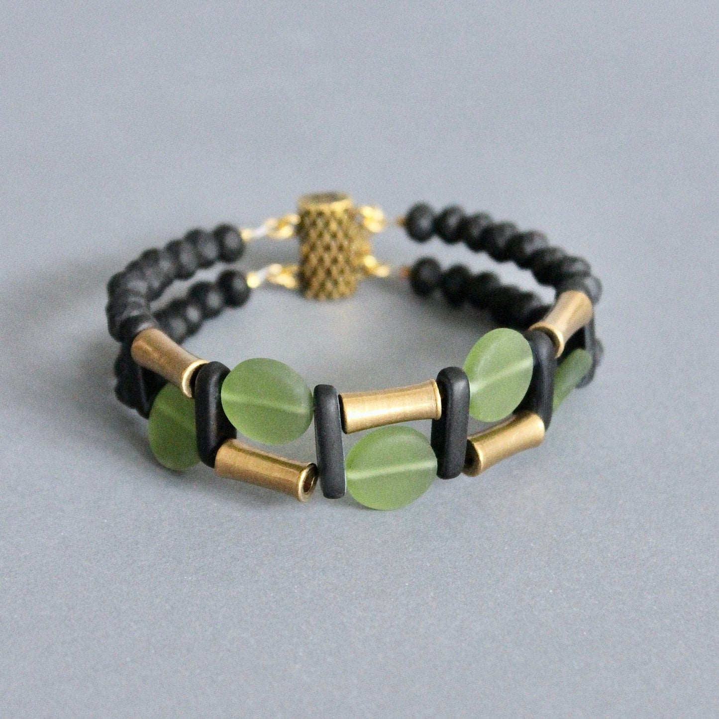 BRC-JM Black and Olivine Bracelet