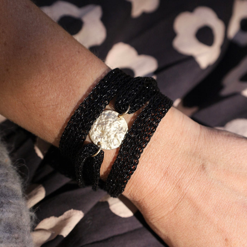 
                      
                        BRC-JM Black Mesh Gold Coin Bracelet
                      
                    