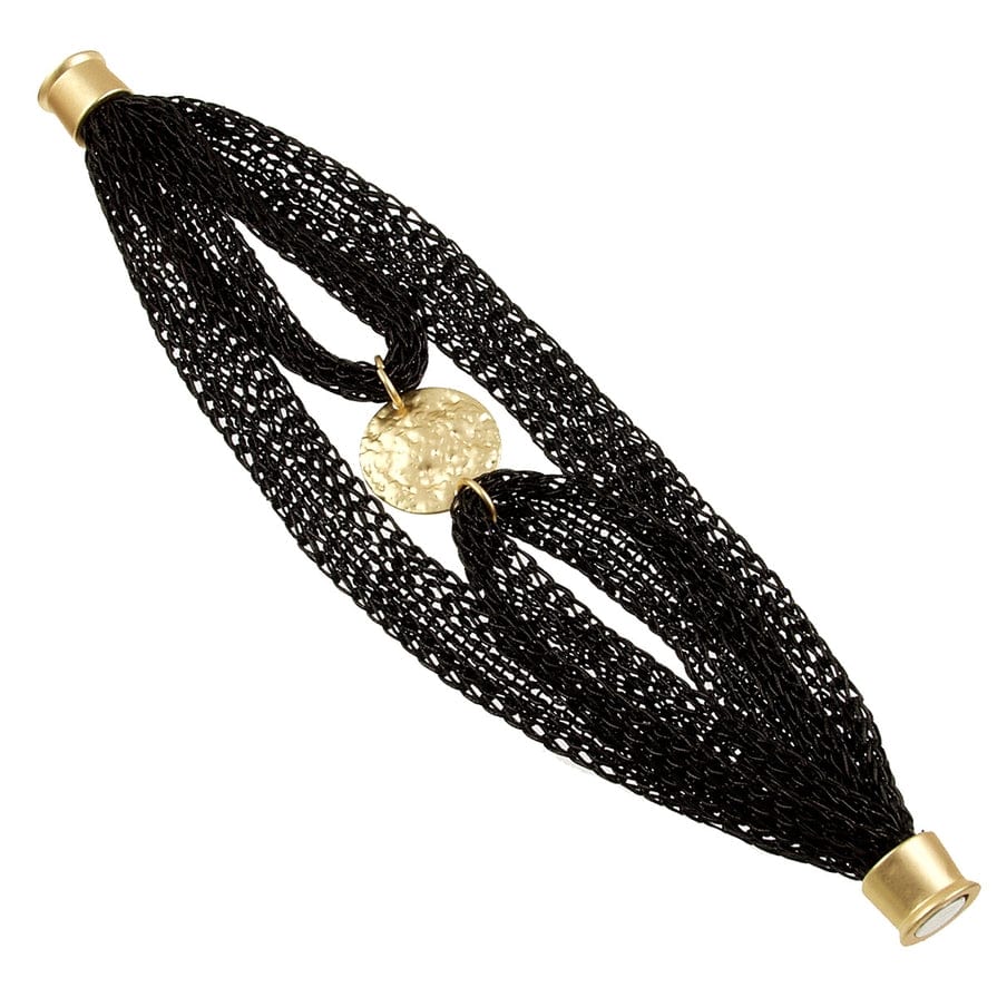 
                      
                        BRC-JM Black Mesh Gold Coin Bracelet
                      
                    