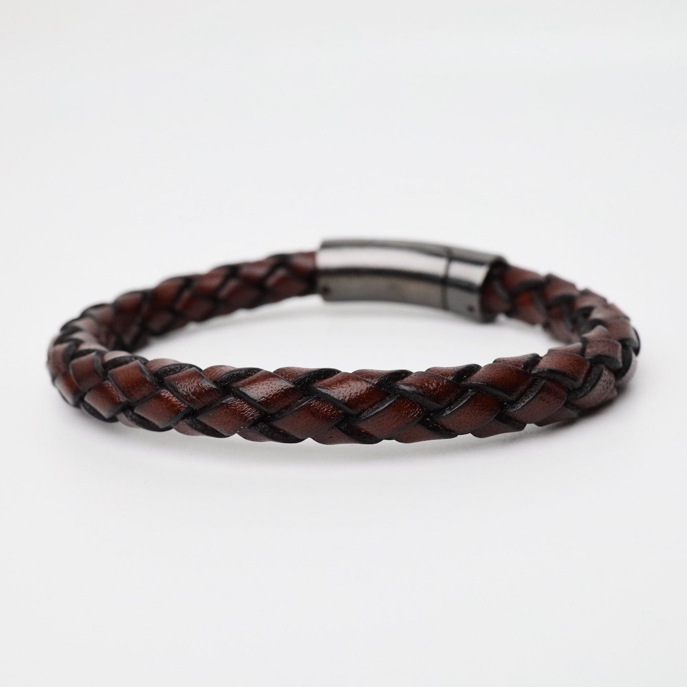 BRC-JM Braided Saddle Leather Bracelet