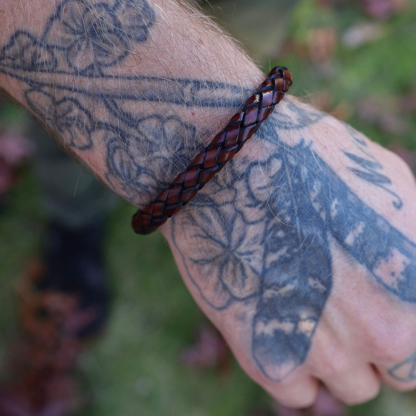 BRC-JM Braided Saddle Leather Bracelet