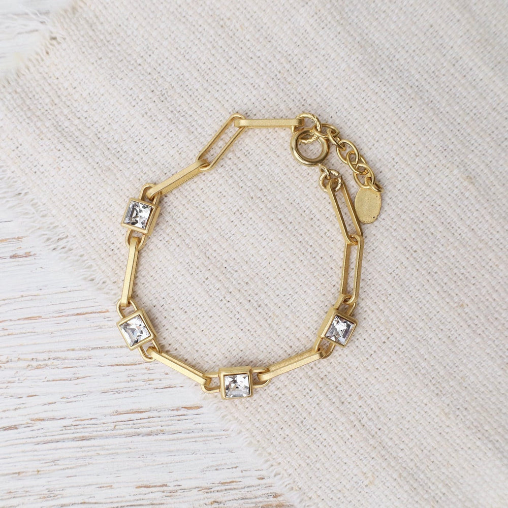 
                      
                        BRC-JM Crystal Studded Gold Plated Bracelet
                      
                    