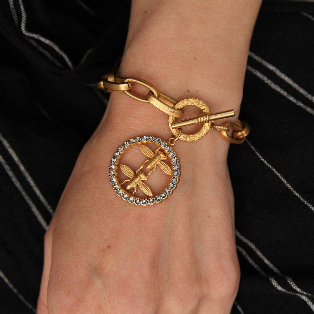 
                      
                        BRC-JM Double Bee Bracelet - Gold Plate
                      
                    