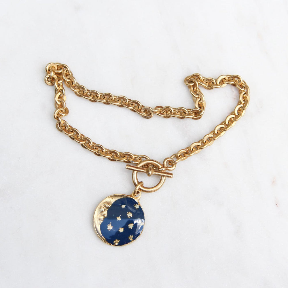 
                      
                        BRC-JM Enamel Moon Charm Bracelet
                      
                    