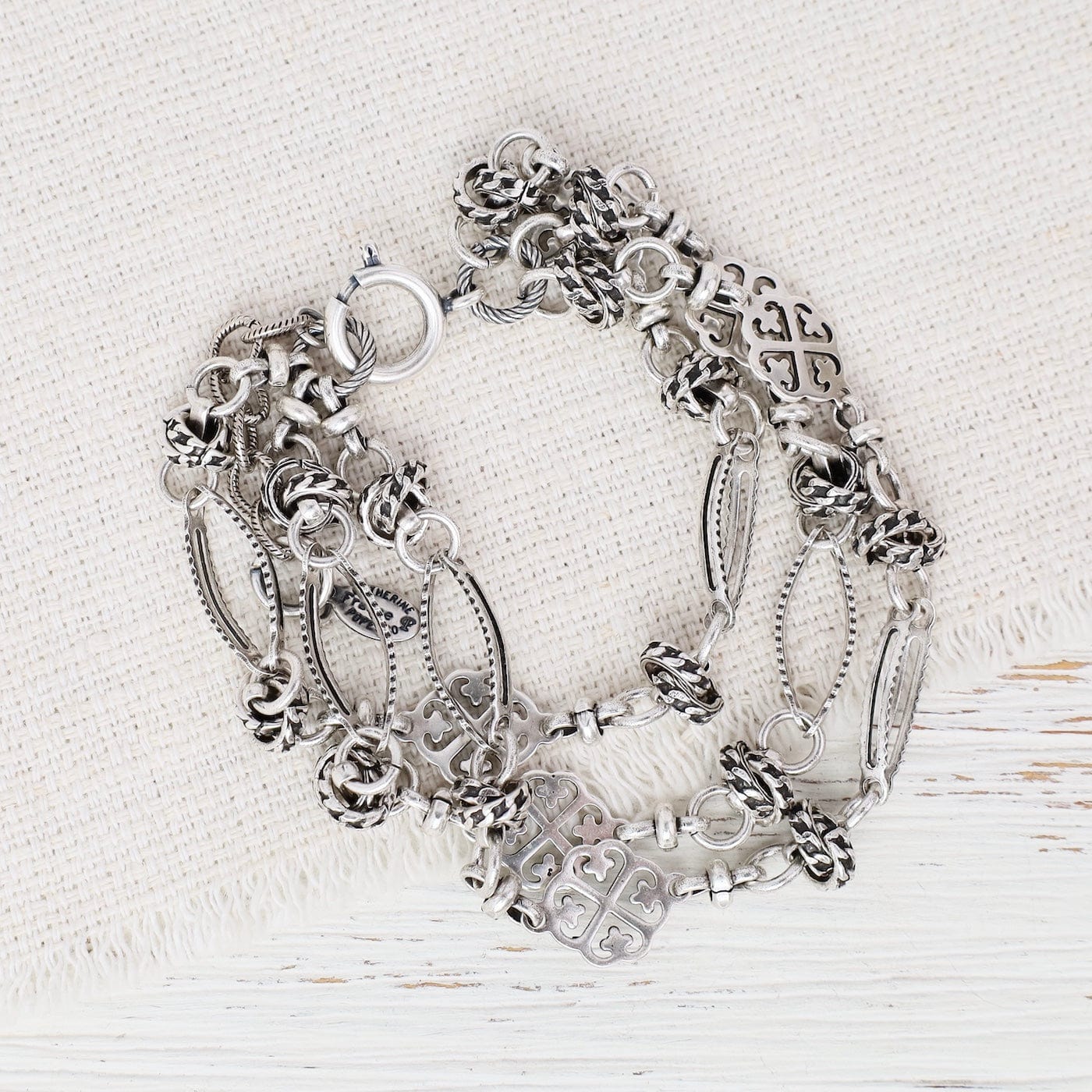 BRC-JM Fleurette Bracelet - "Old Silver"