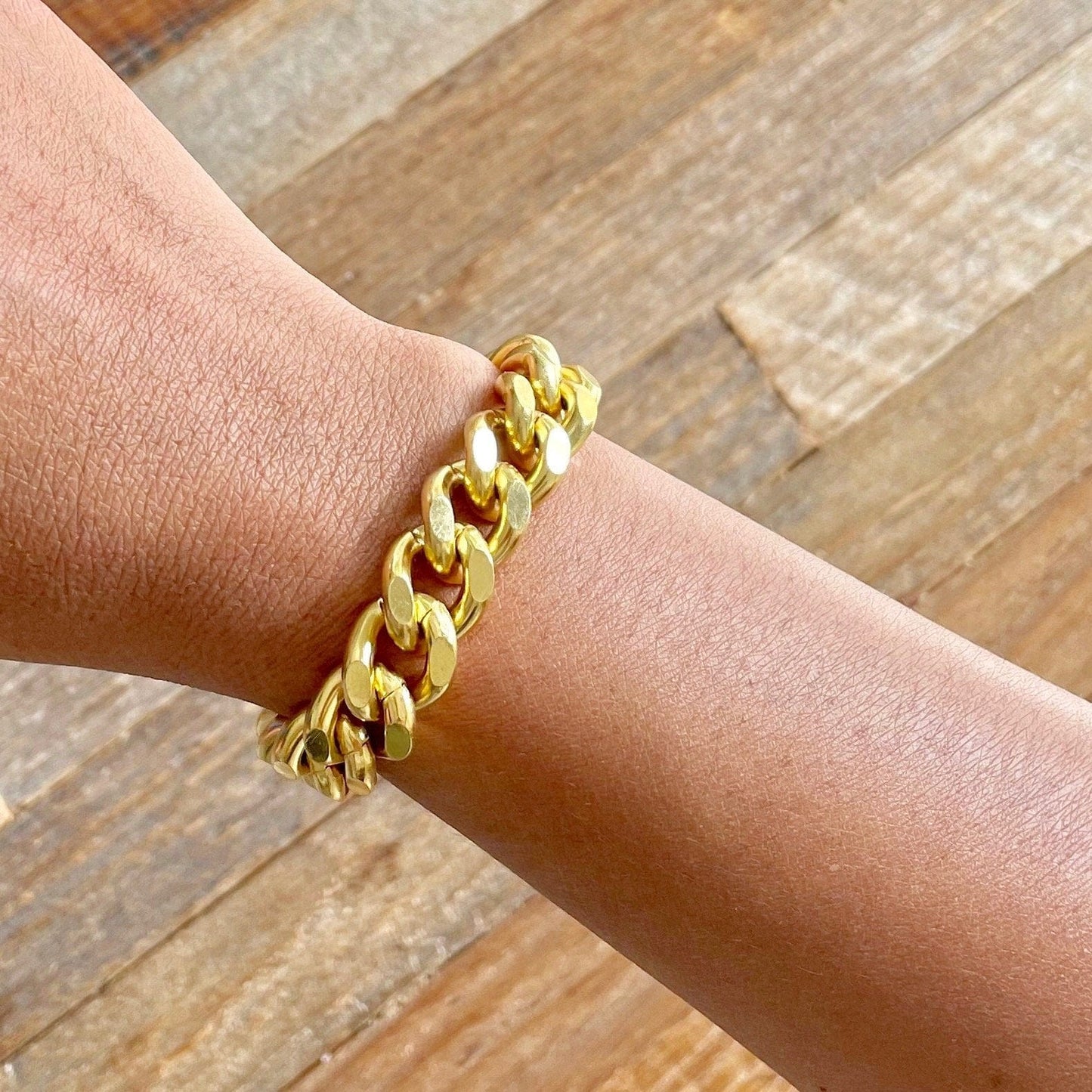 BRC-JM Gold Chunky Chain Bracelet