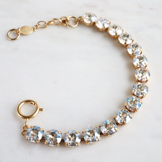 BRC-JM Gold Crystal Chain Bracelet - Crystal
