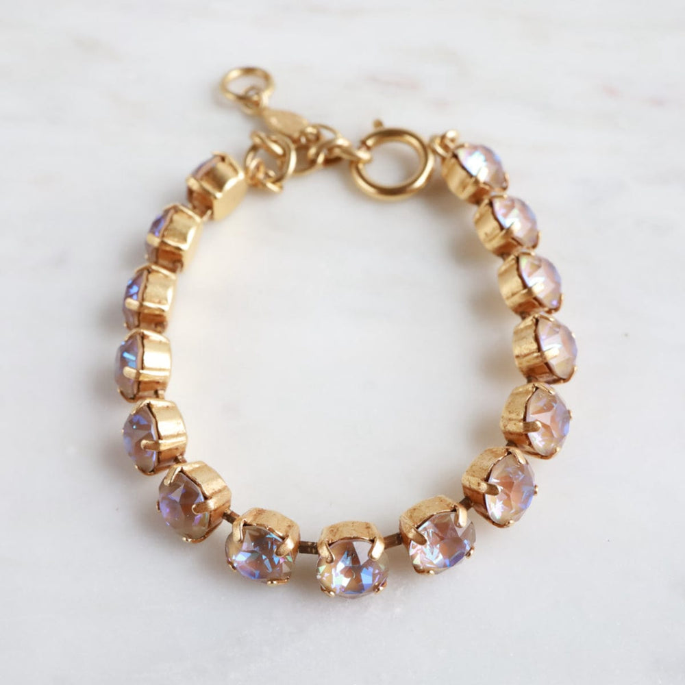 BRC-JM Gold Crystal Chain Bracelet - Rose Water