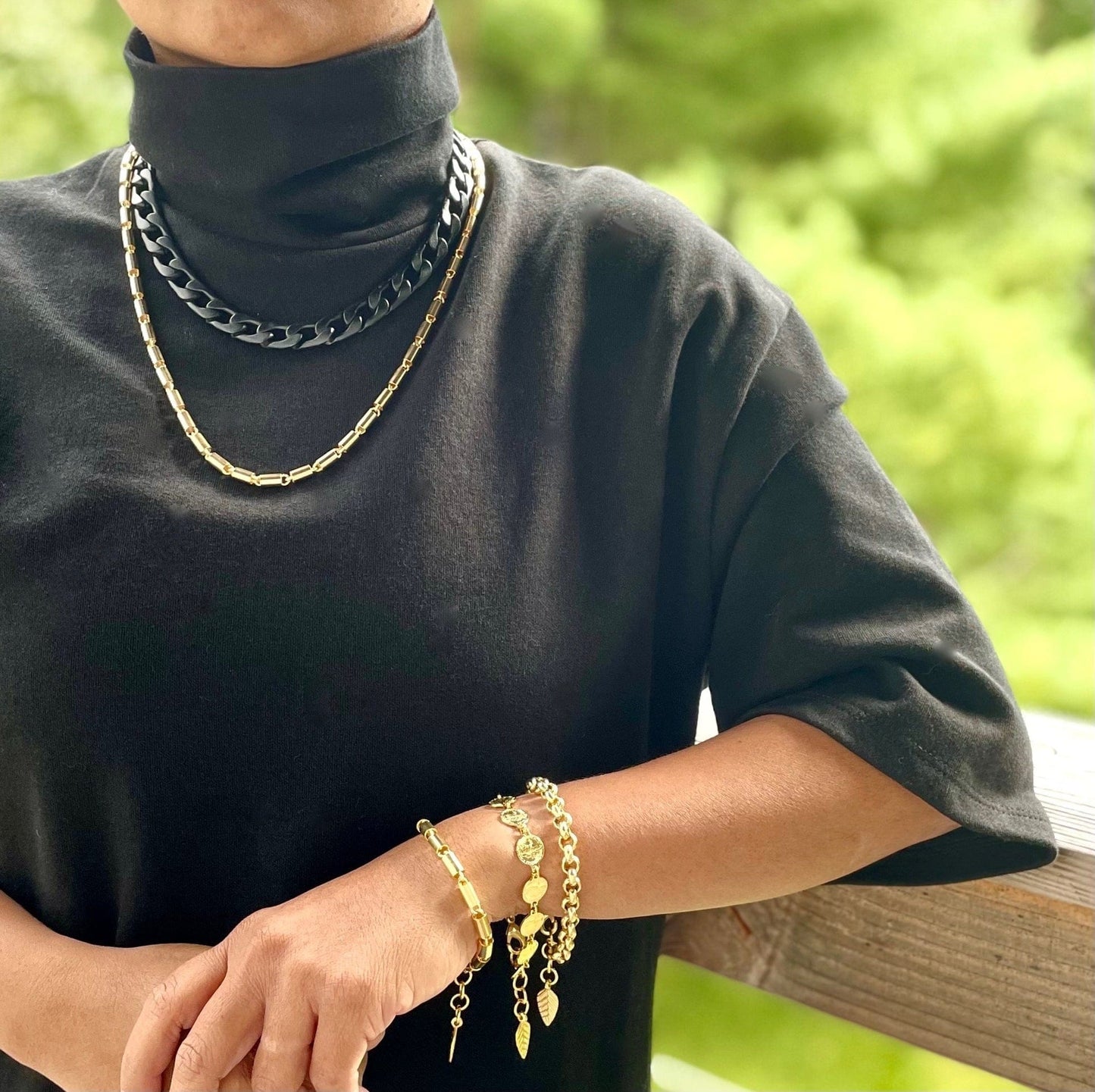 BRC-JM Gold Softly Rounded Chain Bracelet
