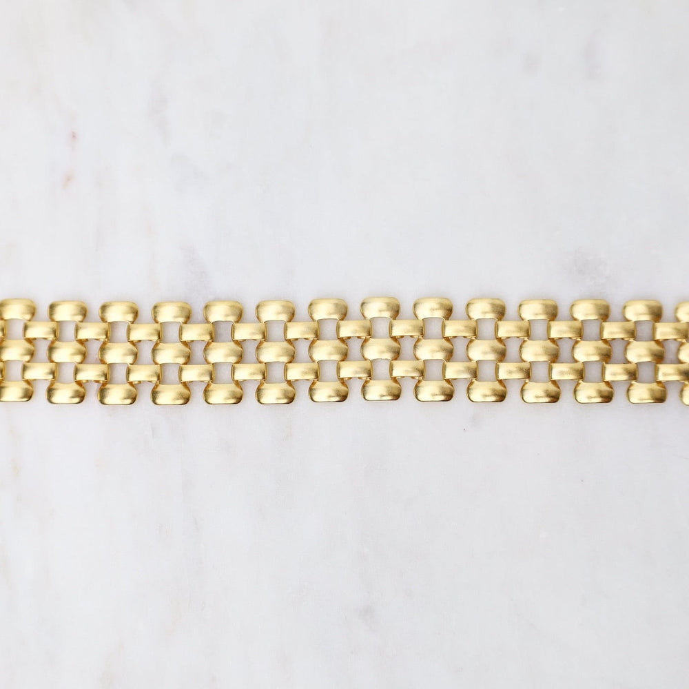 
                      
                        BRC-JM Gold Wide Flat Link Chain Bracelet
                      
                    