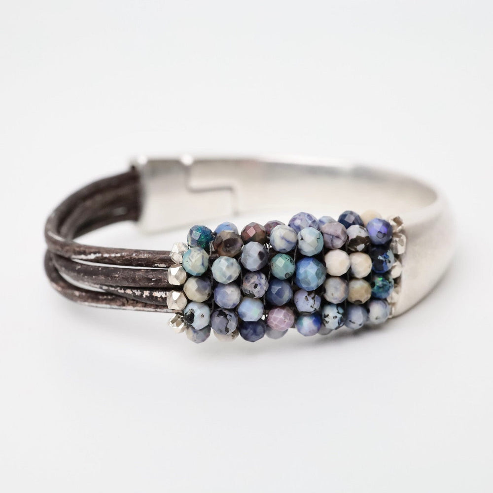 
                  
                    BRC-JM Hand Stitched Australian Blue Opal Bracelet
                  
                